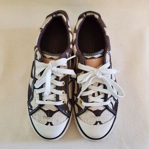 Coach Barrett Canvas Leather Sneakers 8M
